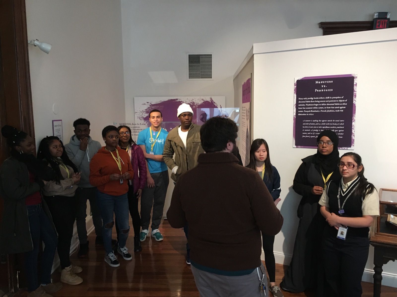 The Karabots Junior Fellows meet with Mütter Museum exhibit developer Michael Keys to discuss the Museum's new exhibit: Imperfecta