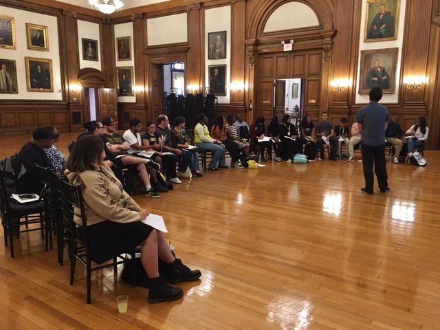 Students in the Karabots Junior Fellows Program attend a workshop on college financial aid held at the College of Physicians of Philadelphia