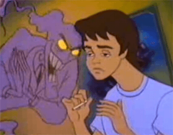 Michael and "Mr. Smoke" from Cartoon All Stars to the Rescue, Image Source: Tumblr